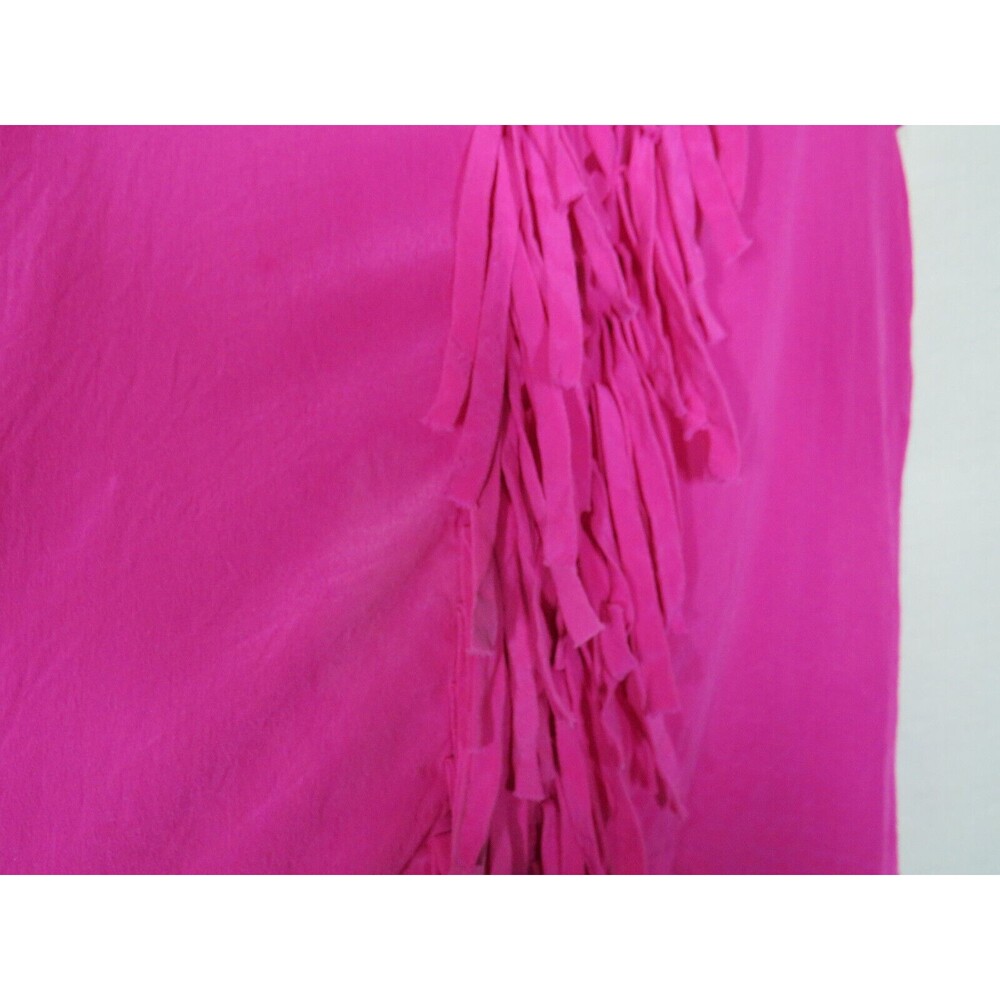 Rieley Pink Fringed Silk Sleeveless Top Size Small -READ DESC- - Picture 7 of 12